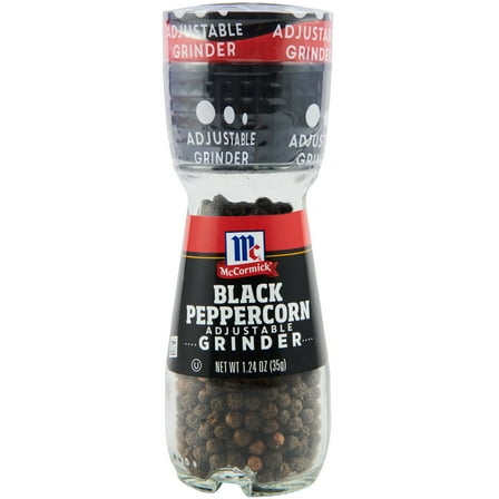 McCormick Culinary Non-GMO Kosher Black Peppercorn Grinder, 1.24 oz Bottle