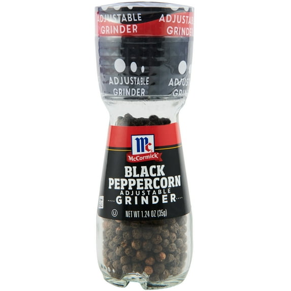 McCormick Culinary Non-GMO Kosher Black Peppercorn Grinder, 1.24 oz Bottle