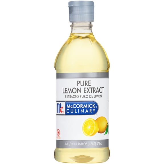 McCormick Culinary Non-GMO Kosher Pure Lemon Extract, 16.0 fl oz Bottle