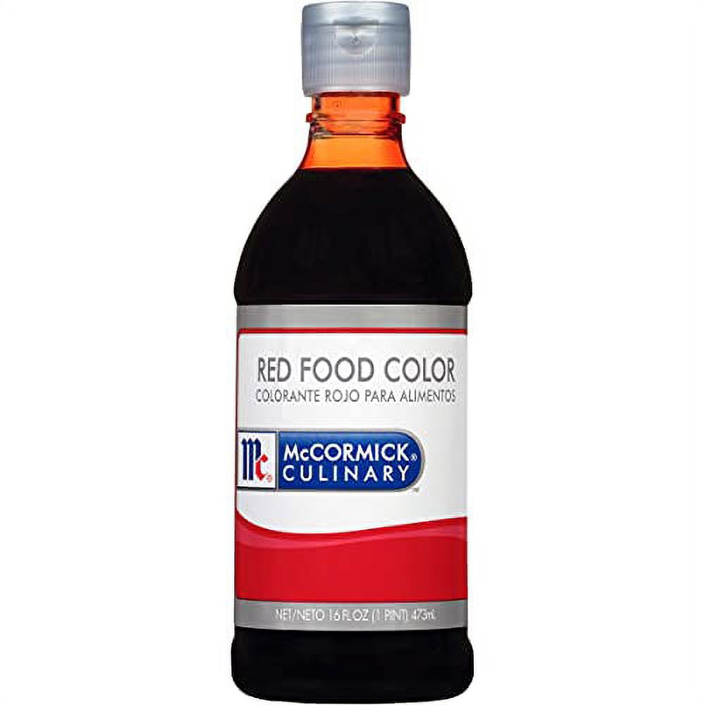 McCormick Culinary Red Food Coloring, 16 fl oz - One 16 Fluid Ounce Bottle  of Red Food Coloring Liquid for Adding Rich Color to Cakes, Cookies,  Icings, and More 