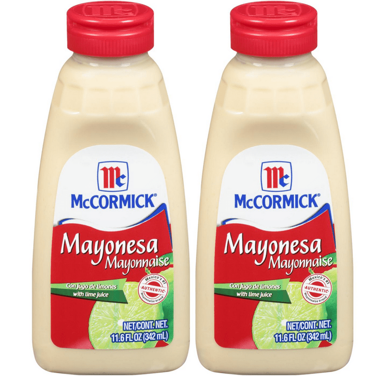 McCormick Delicious Mayonesa Mayonnaise with Lime Juice 11.8 fl. oz.  Convenient Squeeze Bottles (Pack of 2)