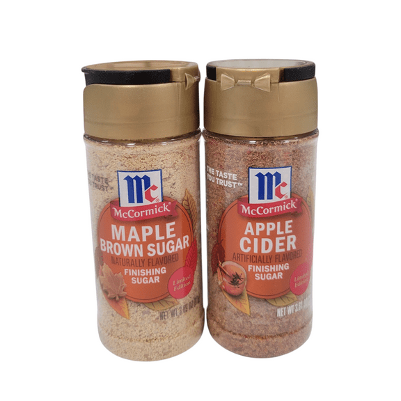 McCormick Finishing Sugar 2 Pack - Apple Cider andMaple Brown Sugar