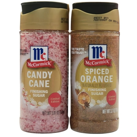 McCormick Finishing Sugar 2 Pack - Candy Cane, Spiced Orange