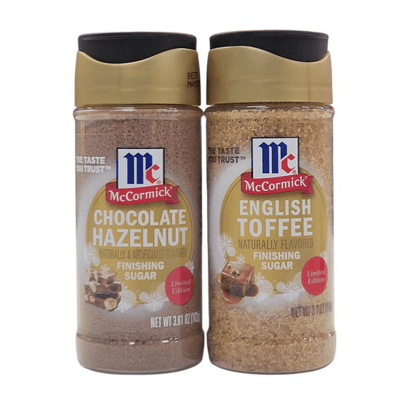 McCormick Finishing Sugar 2 Pack - Chocolate Hazelnut, English Toffee