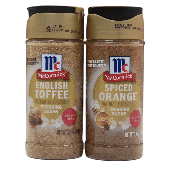 McCormick Finishing Sugar 2 Pack - English Toffee, Spiced Orange