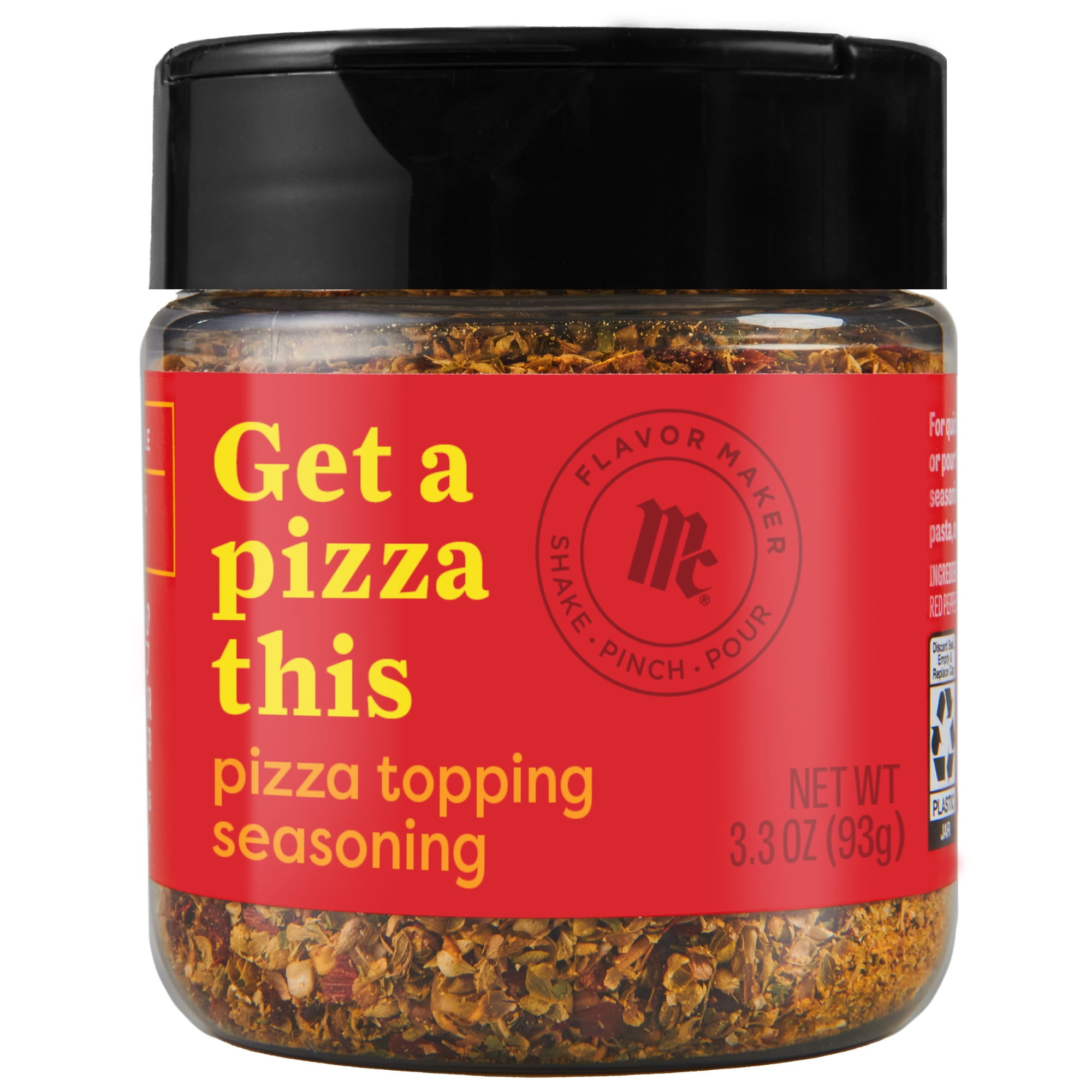 McCormick Flavor Maker Pizza Topping Seasoning, 3.3 oz Mixed Spices