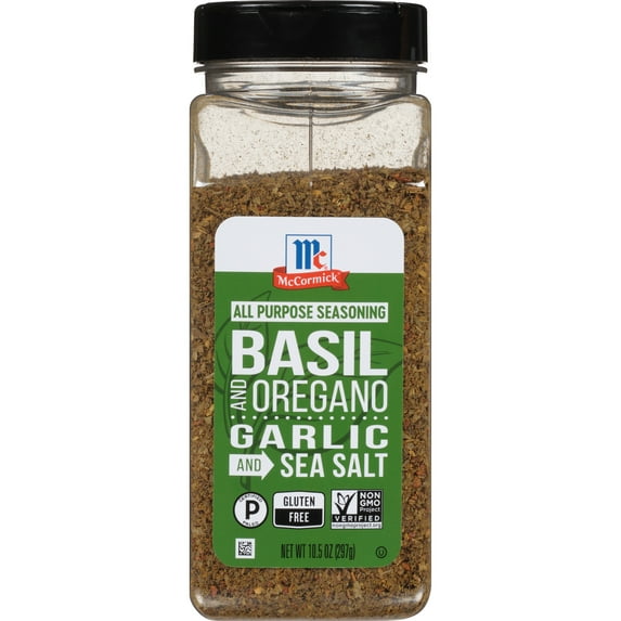 McCormick Gluten Free Basil and Oregano, Garlic and Sea Salt All Purpose Seasoning, 10.5 oz Bottle