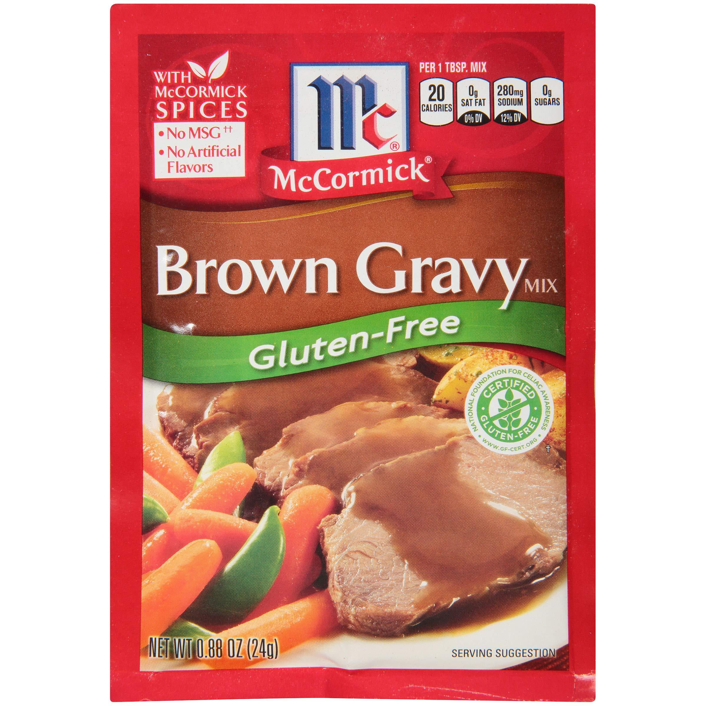 McCormick Gluten Free Brown Gravy Mix, 0.88 oz (Pack of 12)
