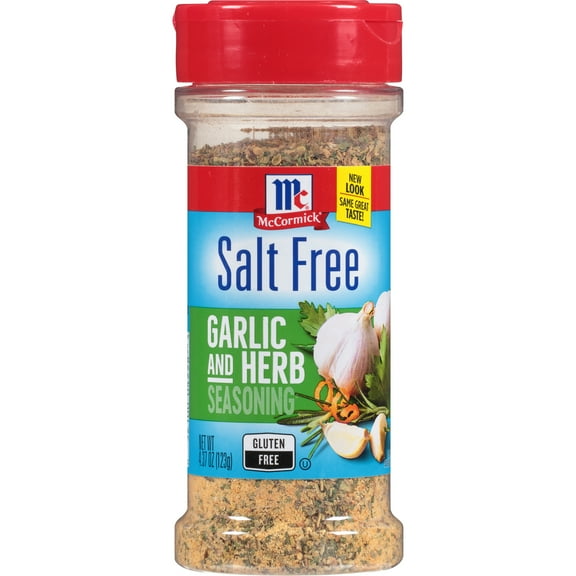 McCormick Gluten Free Salt Free Garlic and Herb Seasoning, 4.37 oz Bottle