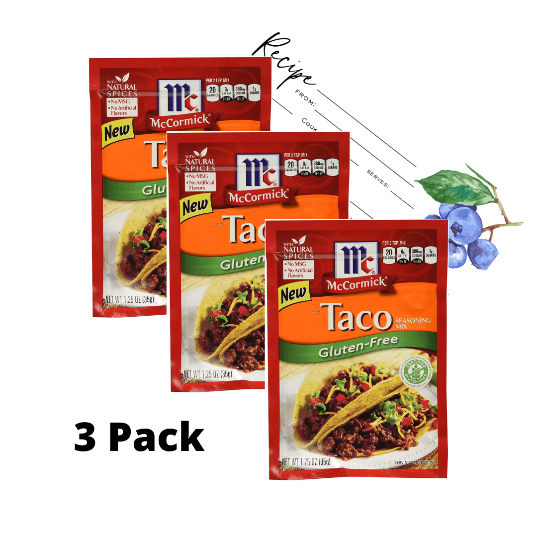 McCormick Gluten Free Taco Seasoning, 1.25 oz. Packet 3 Pack June