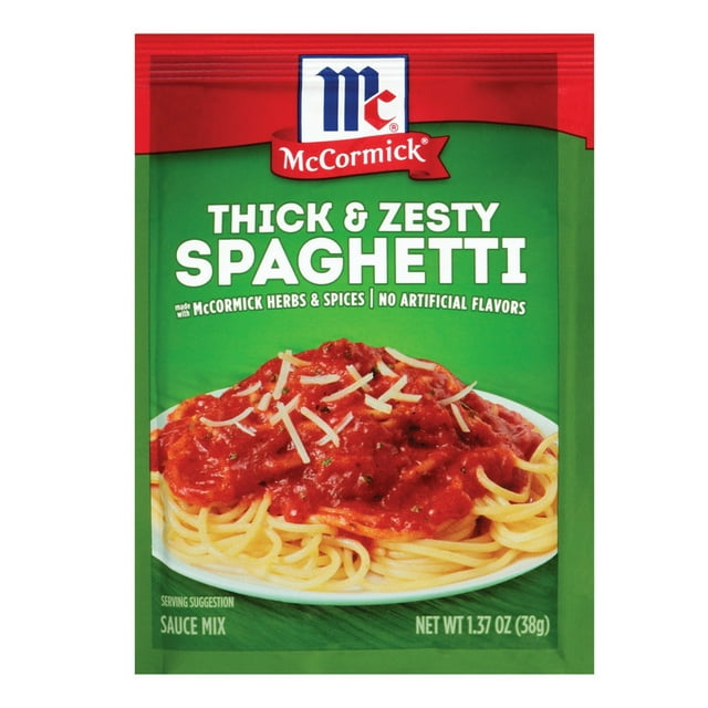 McCormick Gluten Free Thick And Zesty Spaghetti Sauce Seasoning Mix