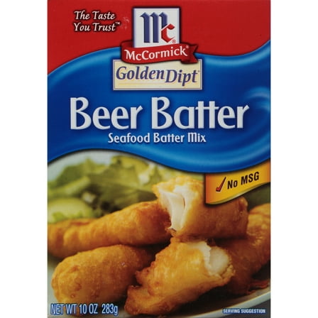McCormick GOLDEN DIPT Beer Batter Seafood Batter Mix, 10.0 oz Box