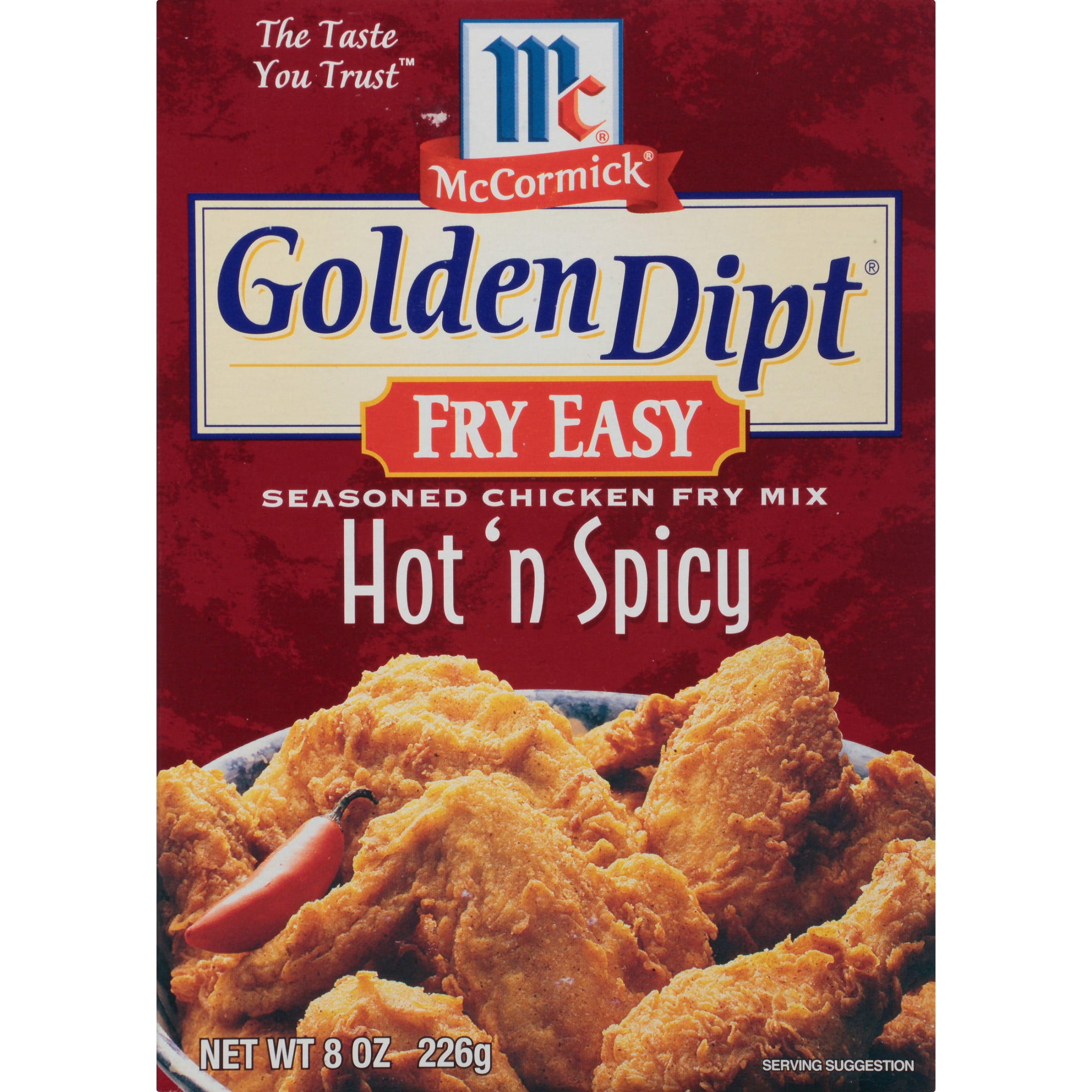 McCormick GOLDEN DIPT Hot 'n Spicy Chicken Batter Mix with Texture, 8 oz