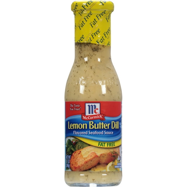 McCormick Golden Dipt Lemon Butter Dill Fat Free Seafood Sauce, 8.7 fl