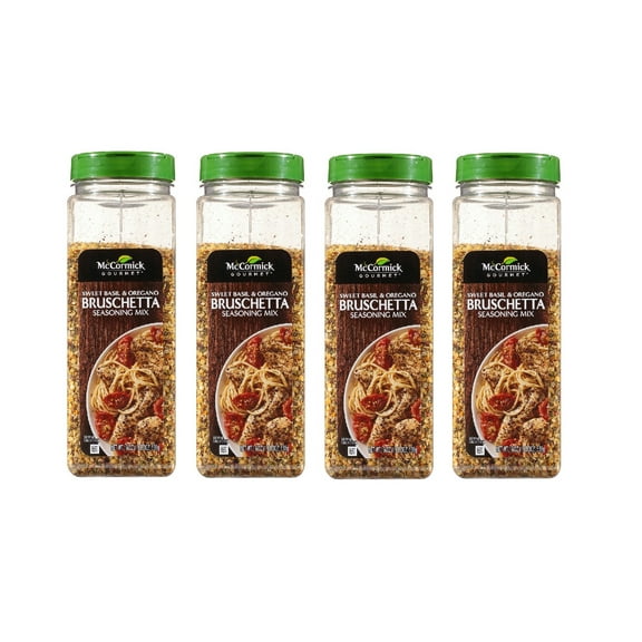McCormick Gourmet Bruschetta Seasoning Mix, Sweet Basil & Oregano, 19 oz 4PK