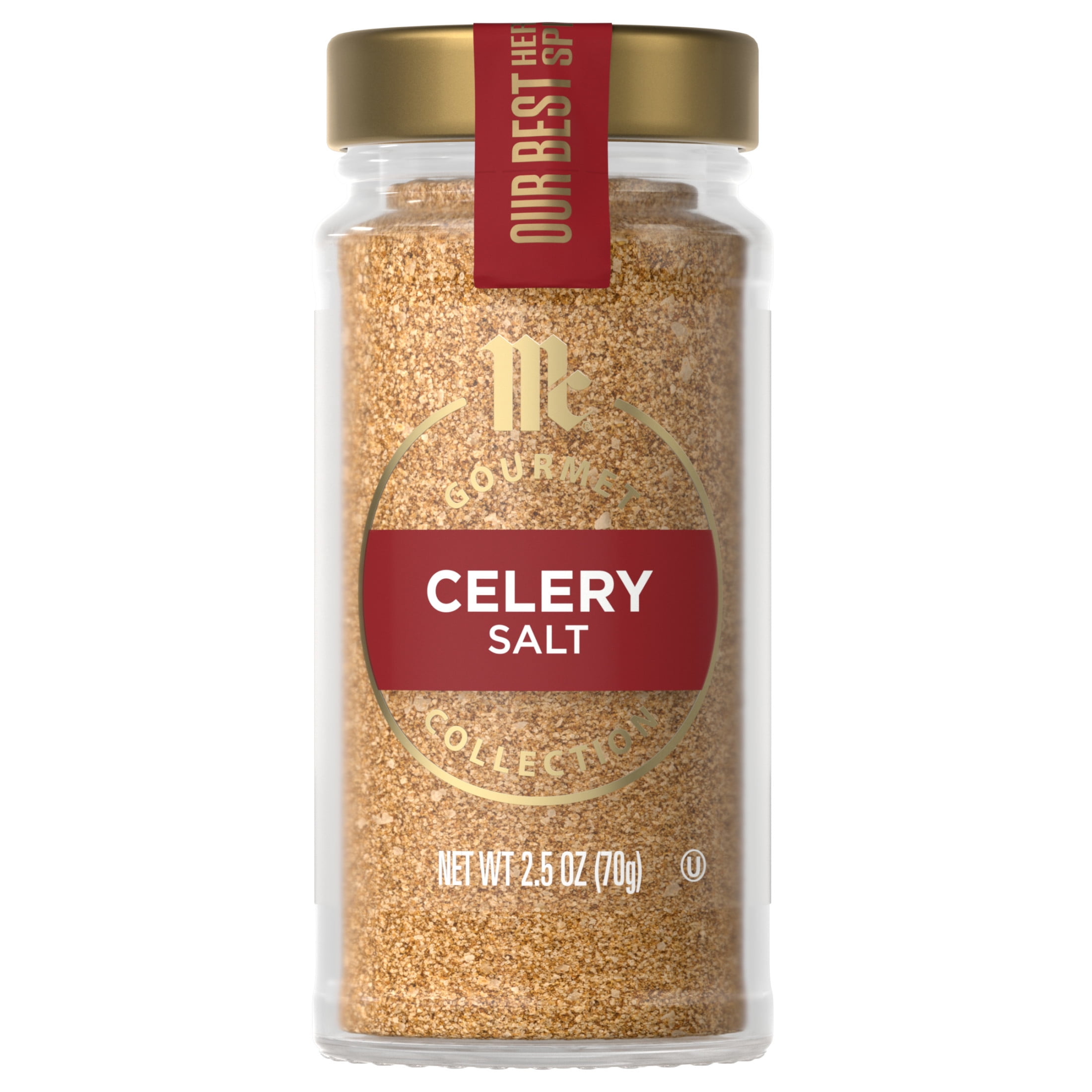 McCormick Gourmet Kosher All Natural Celery Salt, 2.5 oz Bottle