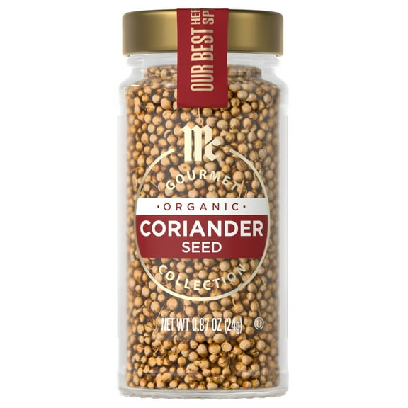 McCormick Gourmet Organic Coriander Seed, 0.87 oz Bottle