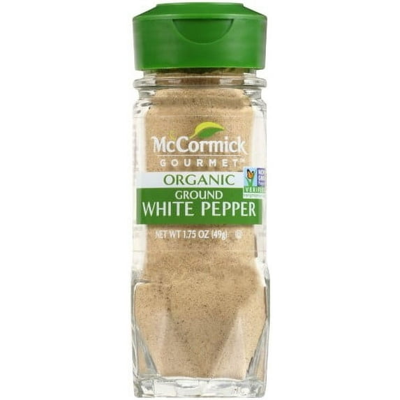 McCormick Gourmet Organic Ground White Pepper 1.75 oz (Pack of 6)