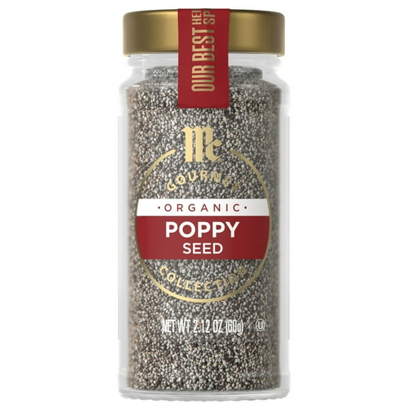 McCormick Gourmet Organic Poppy Seed, 2.12 oz Bottle