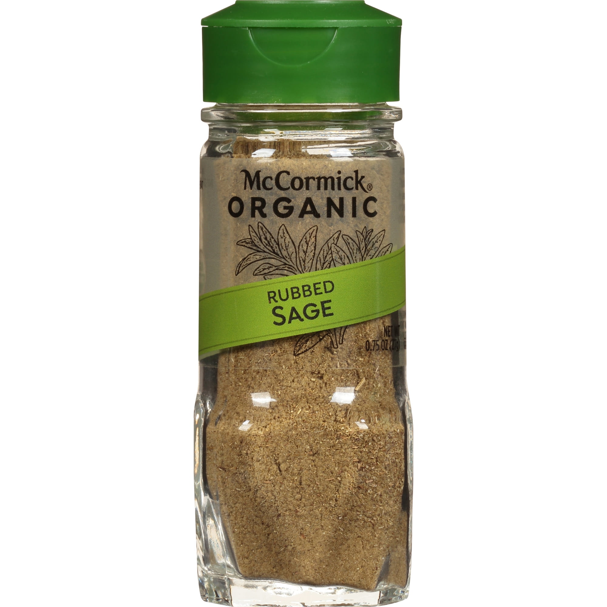 Organic Rubbed Sage, 0.8 oz (22 g)
