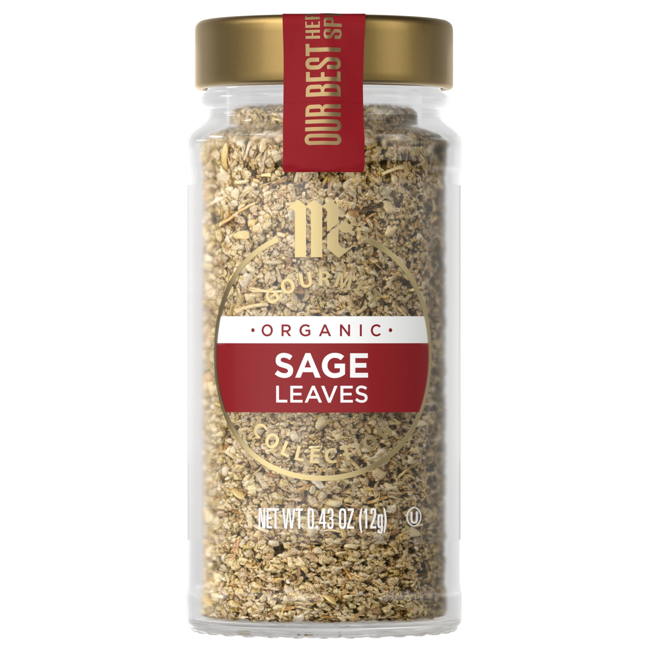 McCormick Gourmet Organic Sage Leaves, 0.43 oz Bottle