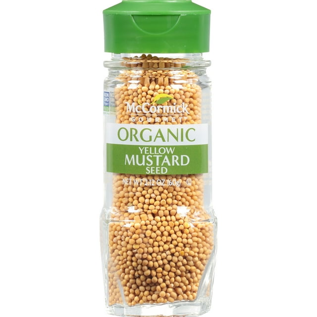 McCormick Gourmet Organic Yellow Mustard Seed, 2.12 oz Mixed Spices & Seasonings