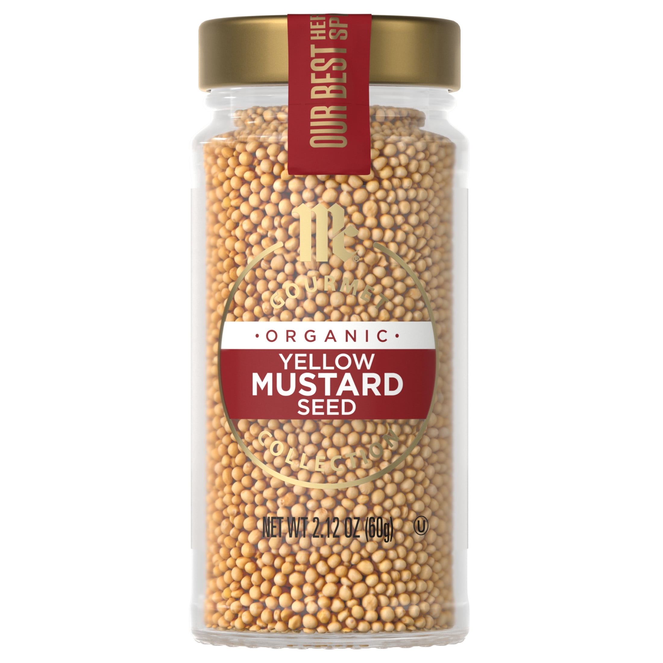 McCormick Gourmet Organic Yellow Mustard Seed, 2.12 oz Bottle