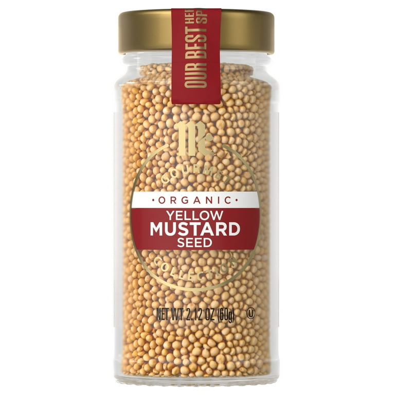 McCormick Gourmet Organic Yellow Mustard Seed, 2.12 oz Bottle