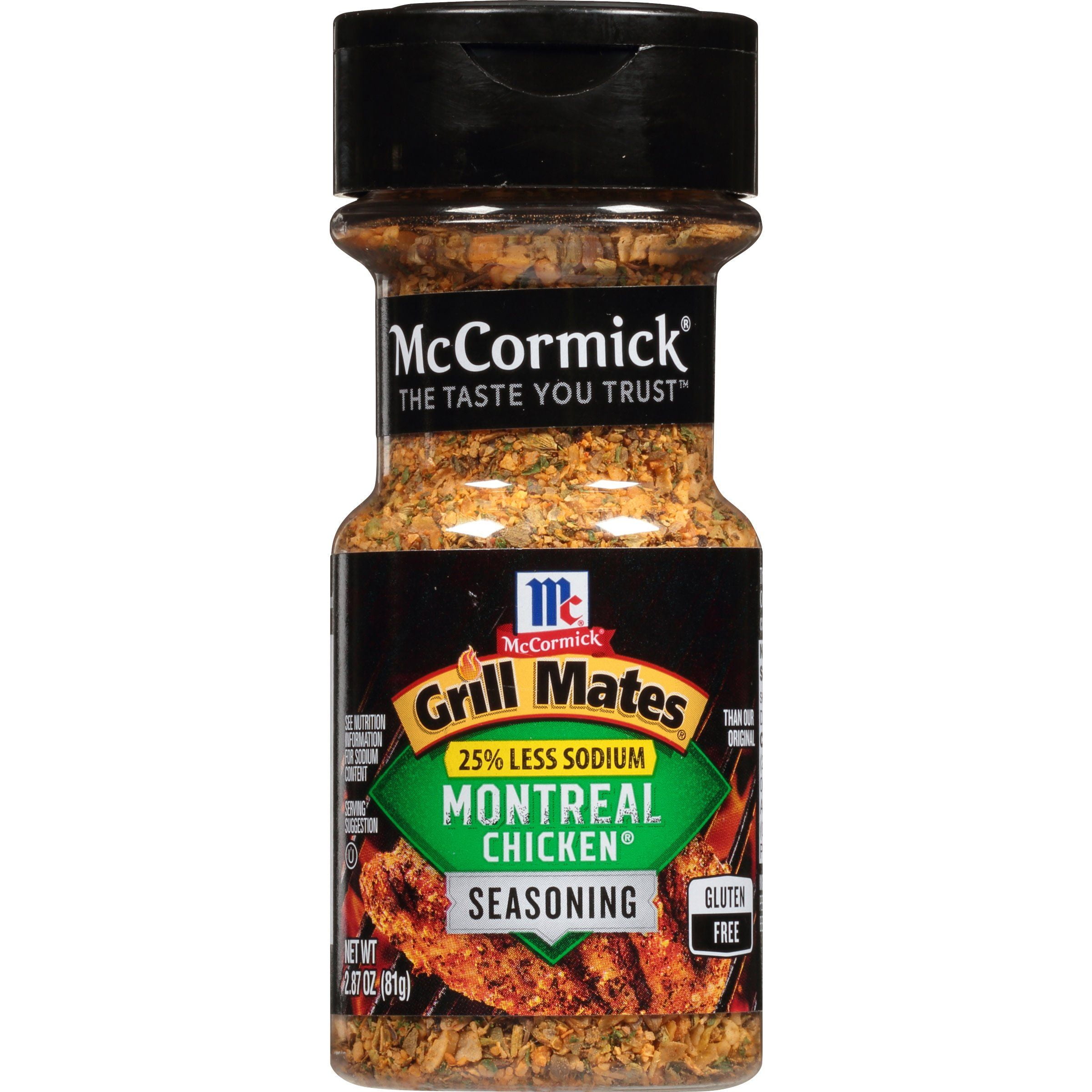 McCormick Grill Mates 25% Less Sodium Montreal Chicken Seasoning - 2.87 oz