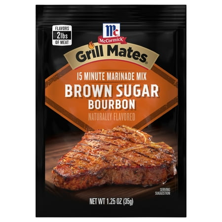 McCormick Grill Mates Gluten Free Brown Sugar Bourbon Marinade, 1.25 oz Envelope