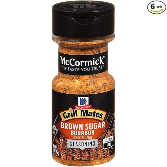 McCormick Grill Mates Brown Sugar Bourbon Seasoning, 3 Ounce (Pack of 6)