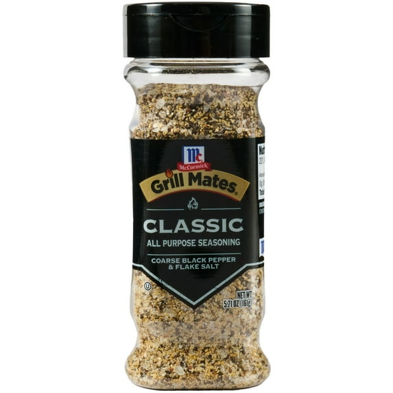 McCormick GRILL MATES Gluten Free Coarse Black Pepper & Flake Salt Seasoning, 5.71 oz Bottle