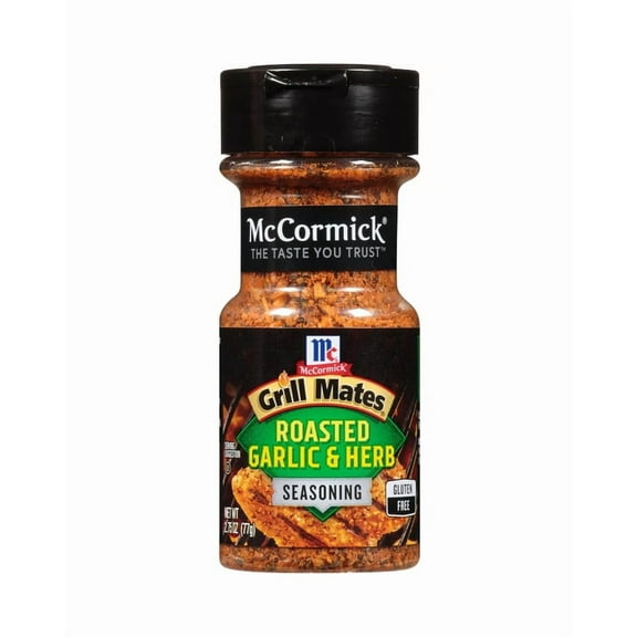 McCormick Grill Mates Gluten Free Roasted,(1PACK), Garlic & Herb Seasoning,