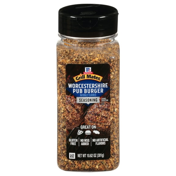 McCormick Grill Mates Kosher Worcestershire Pub Burger, 10.62 oz Bottle