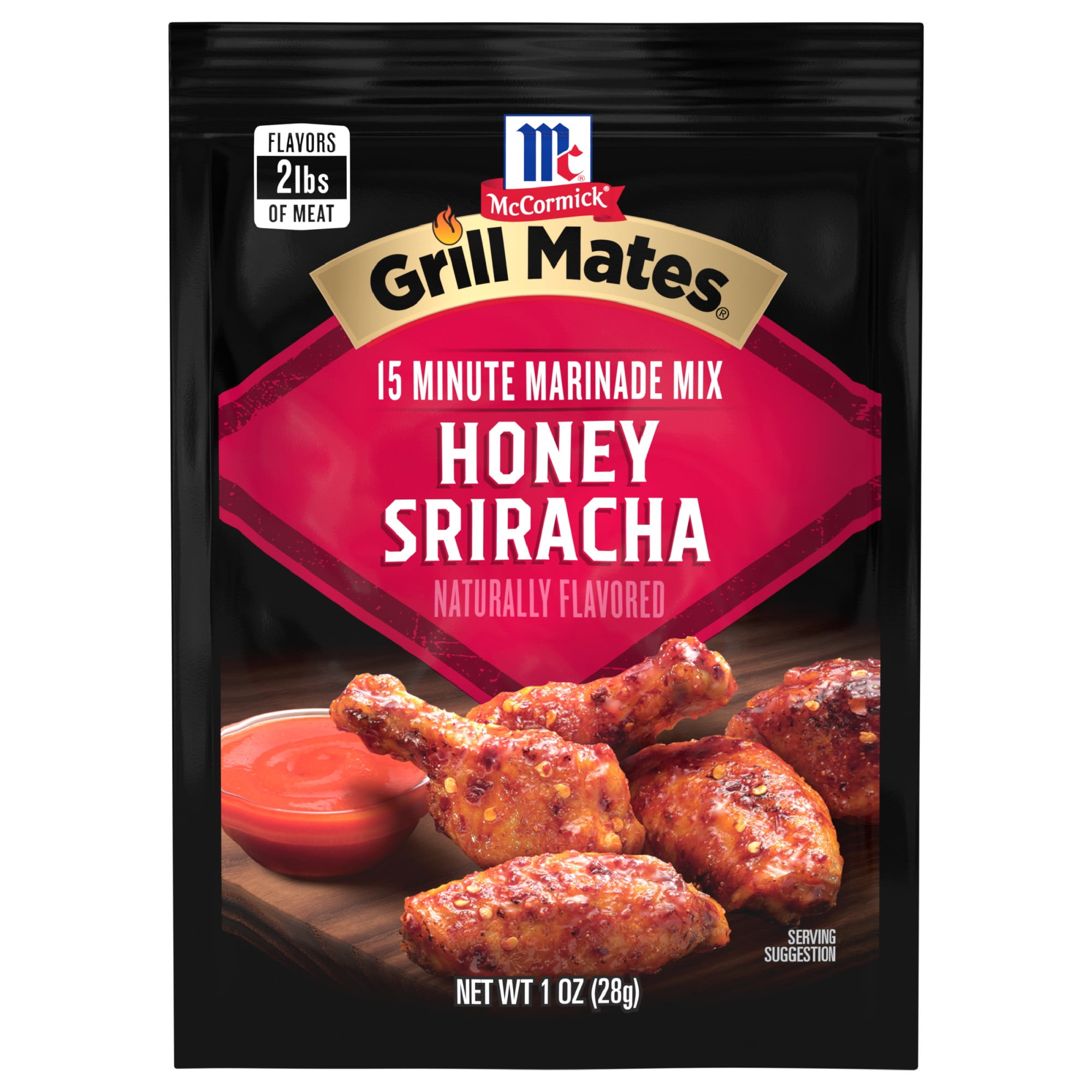 McCormick Grill Mates Marinade Mix Honey Sriracha, 1 oz Mixed Spices