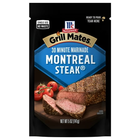 Grill Mates Montreal Steak Single Use Marinade, 5.0 oz Pouch