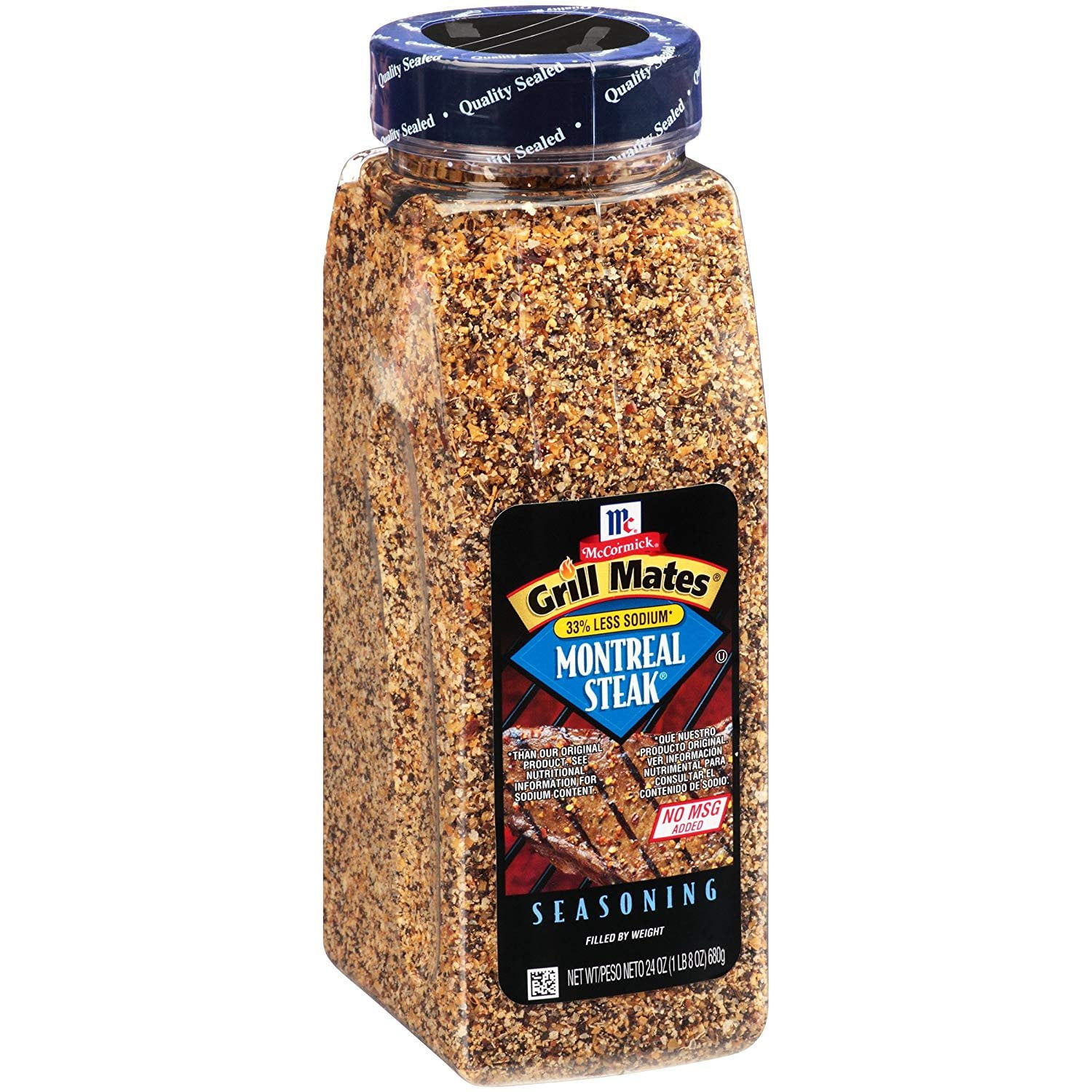 McCormick Grill Mates Reduced Sodium Montreal Steak Seasoning, 24 Ounce