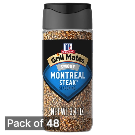 McCormick Grill Mates Smoky Montreal Steak Seasoning 3.4 oz (Pack of 48)