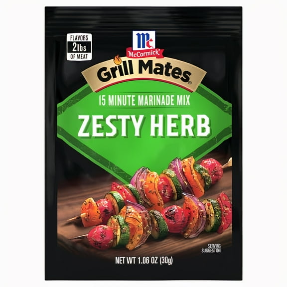 McCormick Grill Mates Zesty Herb Marinade 1.06 oz (Pack of 10)