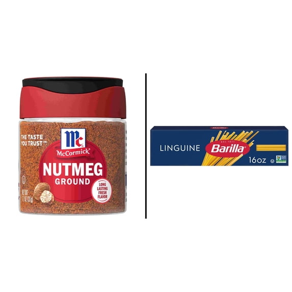 McCormick Ground Nutmeg 1.1 oz & Barilla Linguine Pasta 16 oz