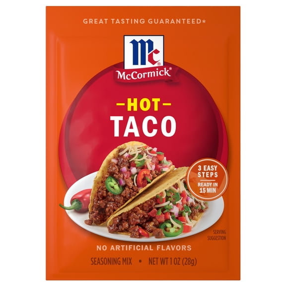 McCormick Hot Taco Seasoning Mix, 1.0 oz Packet