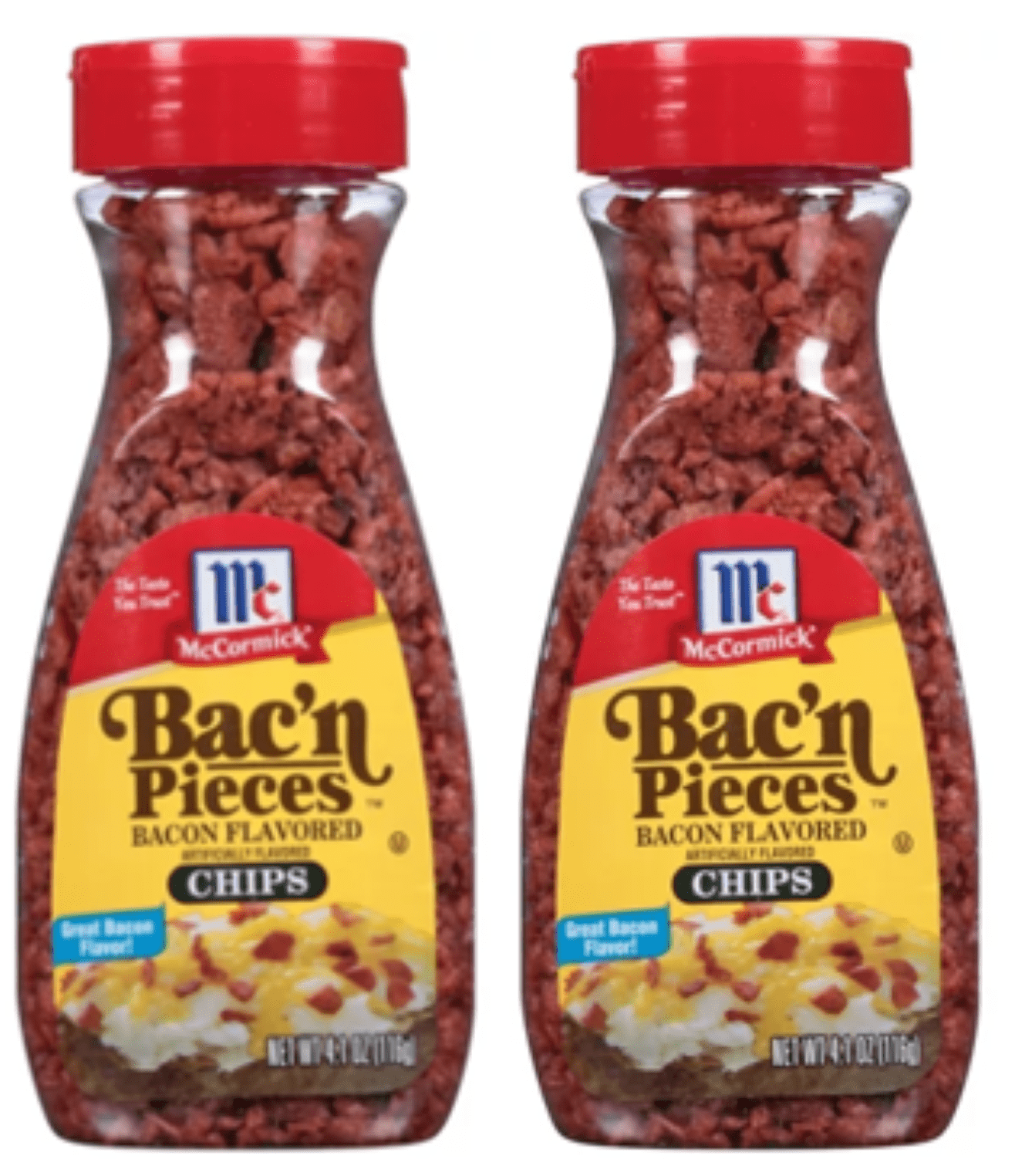 McCormick Imitation Bacon Chips, 4.1 oz Salad Toppings 2 Pack