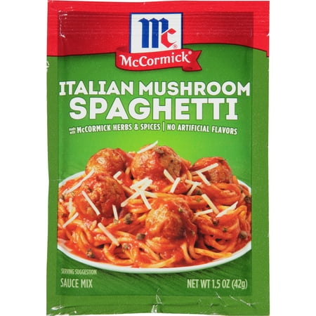 McCormick Italian Mushroom Spaghetti Sauce Seasoning Mix, 1.5 oz Packet