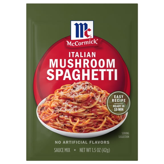 McCormick Italian Mushroom Spaghetti Sauce Seasoning Mix, 1.5 oz Packet