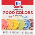 thumbnail image 1 of McCormick Kosher Assorted Food Colors & Egg Dye, 1.5 fl oz Box, 1 of 12