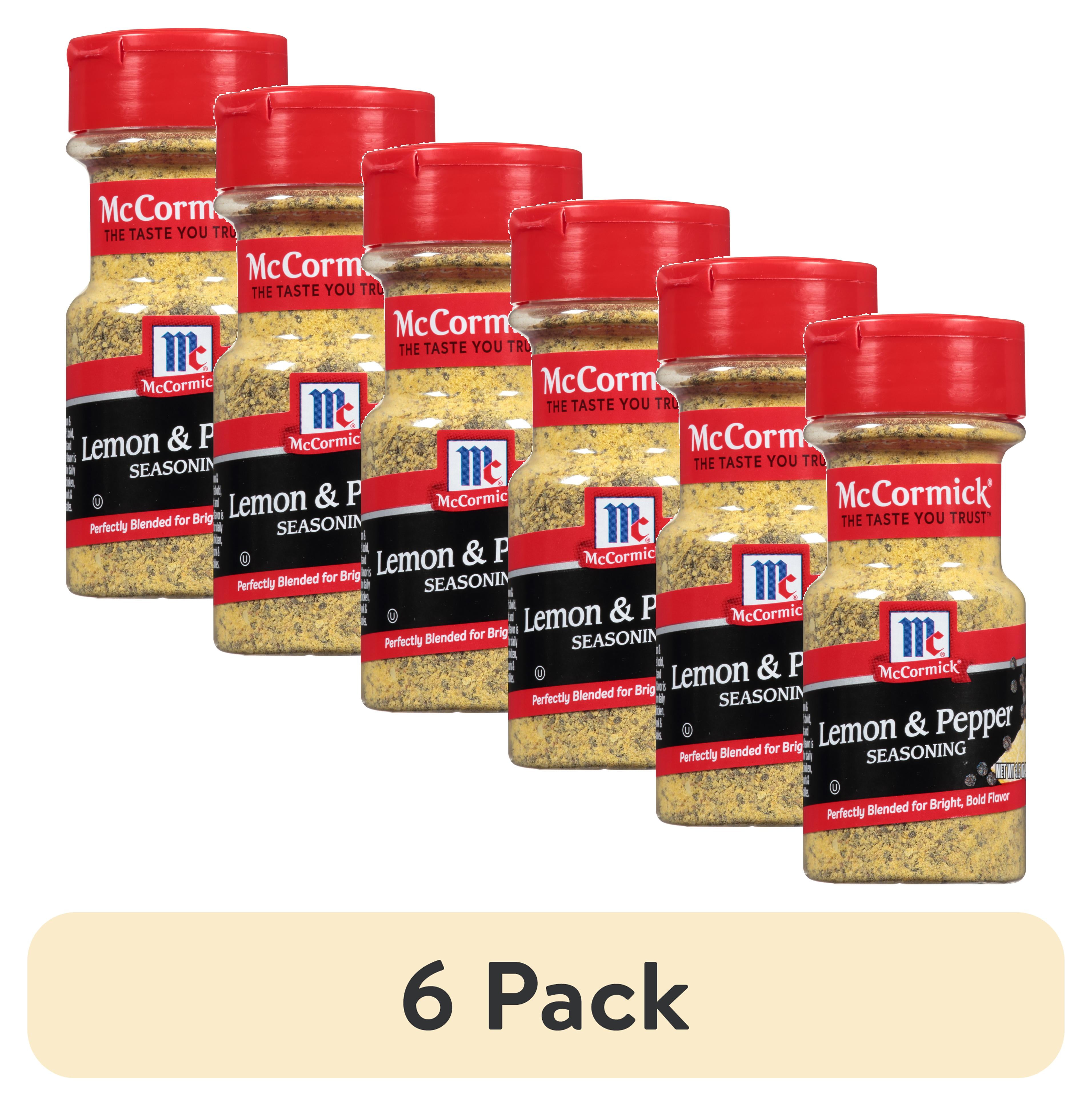 (6 pack) McCormick Kosher Lemon & Pepper Seasoning, 3.5 oz Bottle