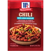 McCormick Less Sodium Chili Seasoning Mix, 1.25 oz Packet