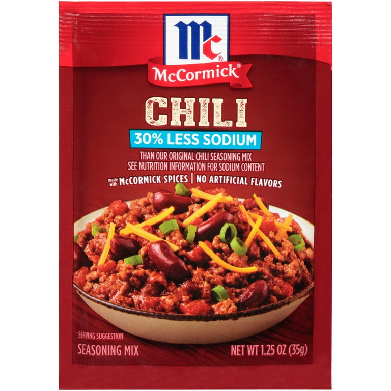 McCormick Lower Sodium Chili Seasoning Mix, oz Low Packet