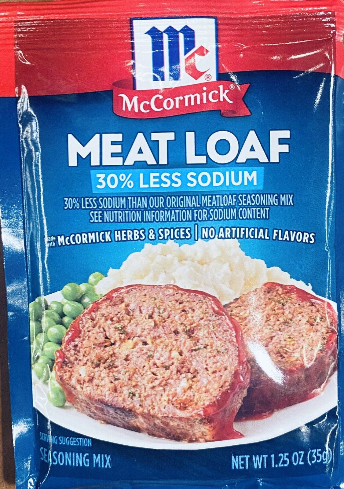 McCormick MEAT LOAF Seasoning Mix 30 LESS SODIUM Savory Herbs & Spices