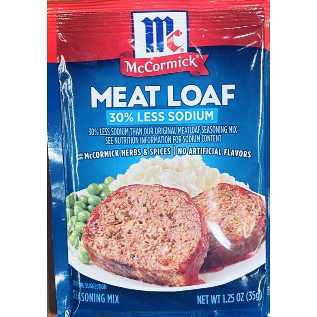 McCormick MEAT LOAF Seasoning Mix 30 LESS SODIUM Savory Herbs & Spices 1.5 oz